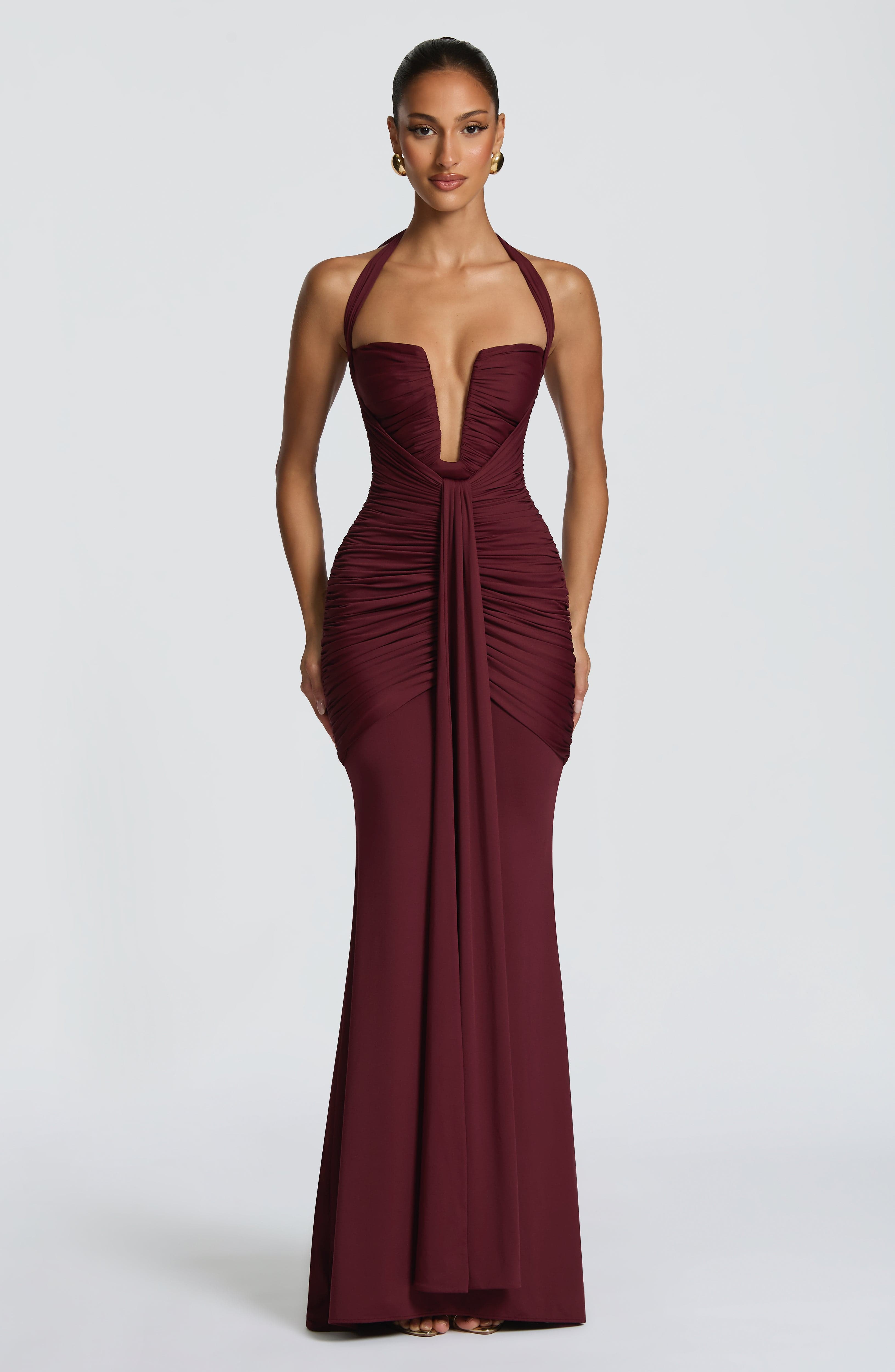 Robe Longue Longue - Cerise laquée