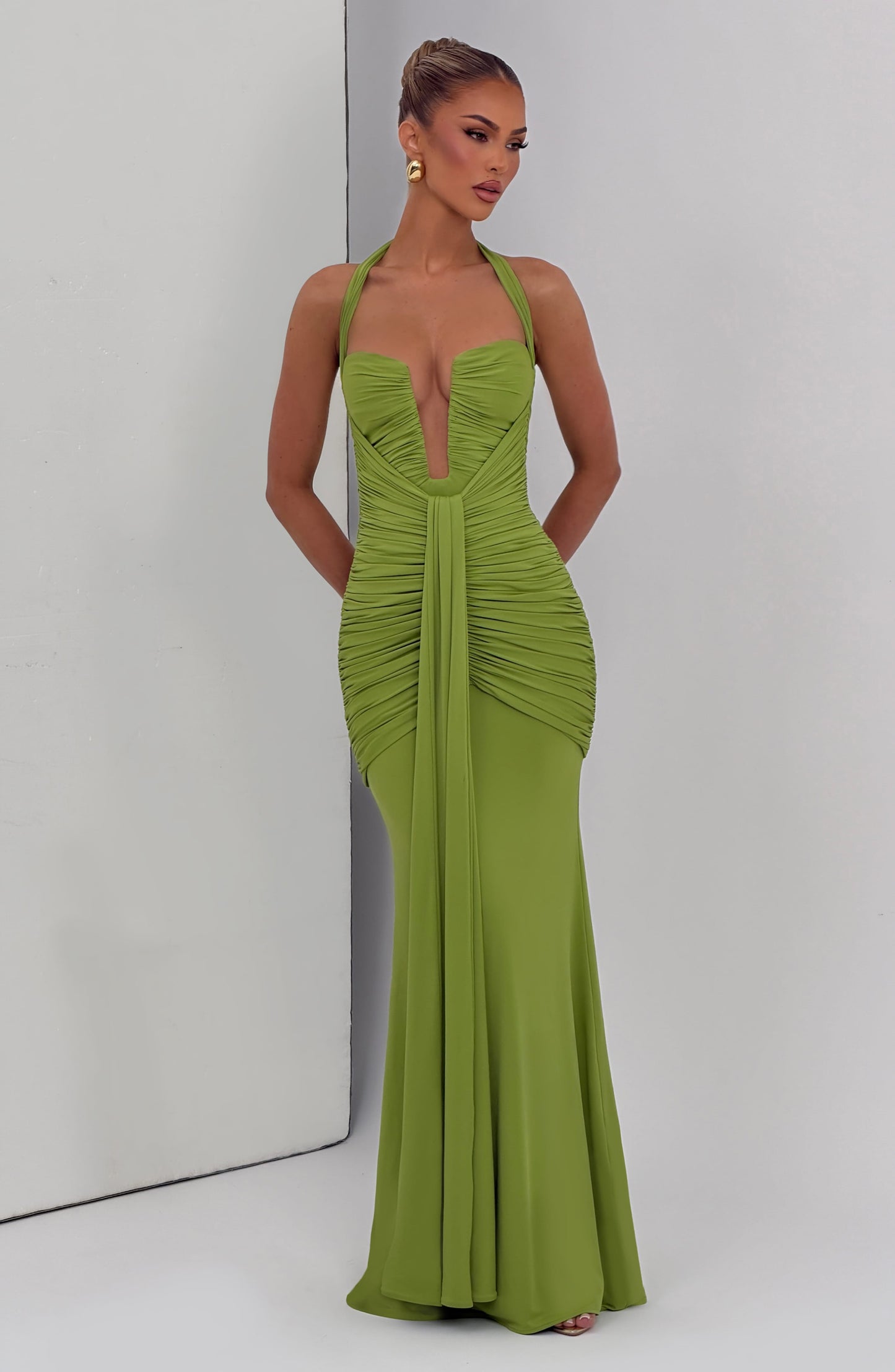 Robe Longue Longue - Vert olive