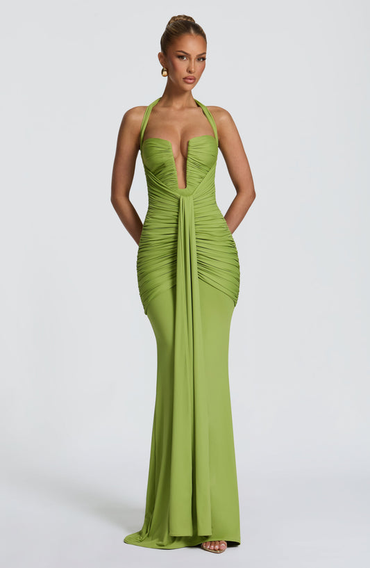 Robe Longue Morrigan - Vert Olive
