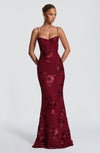 Robe Longue Nefertiti - Bourgogne