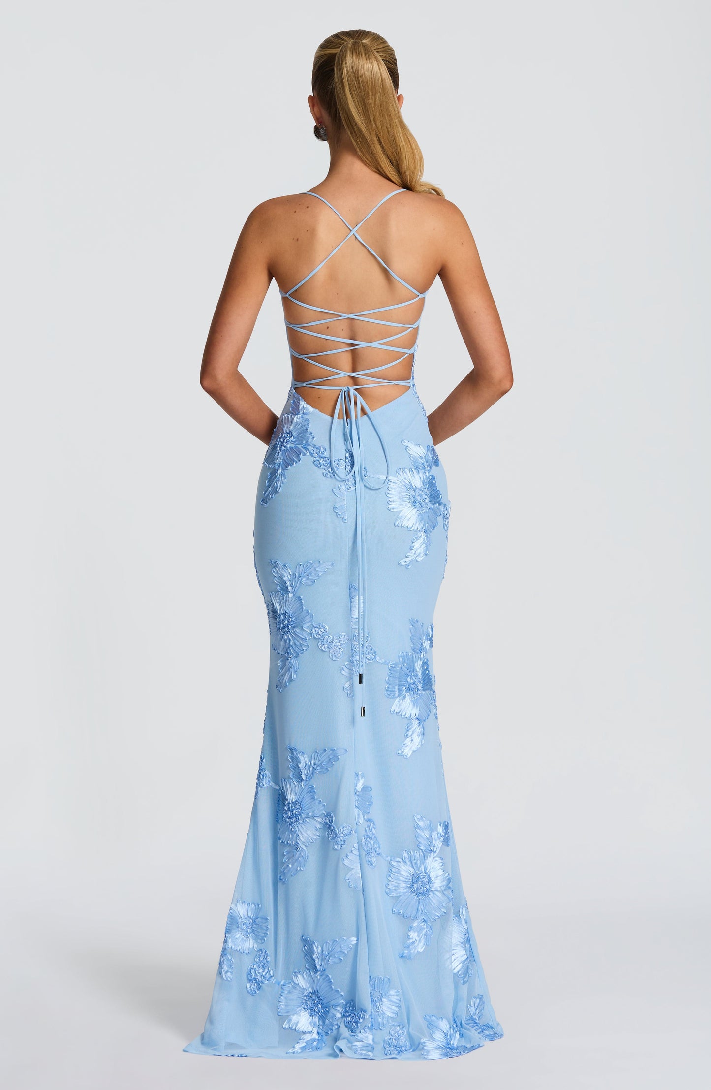 Robe Longue Nefertiti - Bleu Glacier