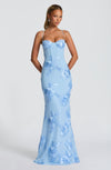 Robe Longue Nefertiti - Bleu Glacier