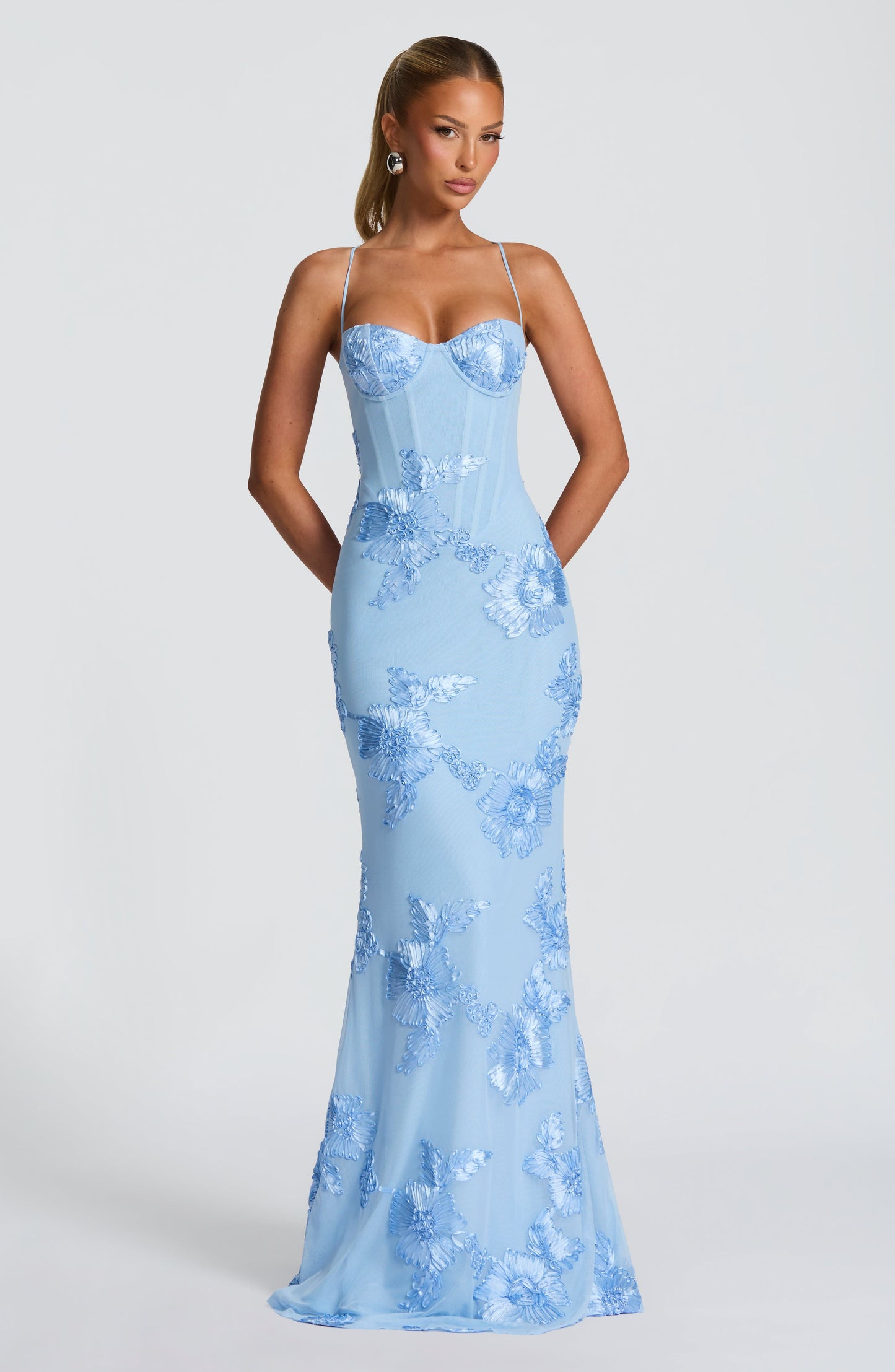 Robe Longue Nefertiti - Bleu Glacier
