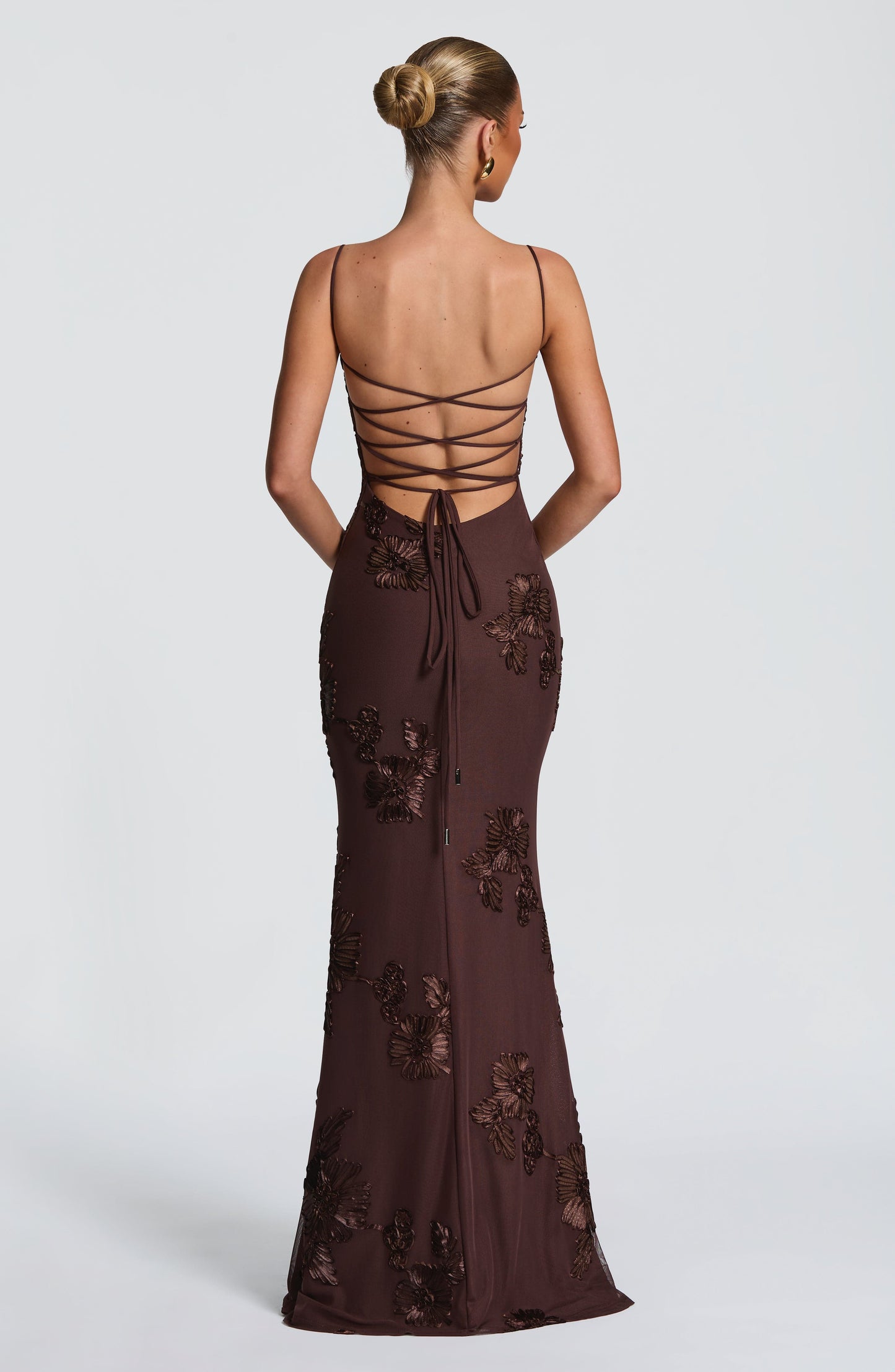 Robe Longue Nefertiti - Brun prune