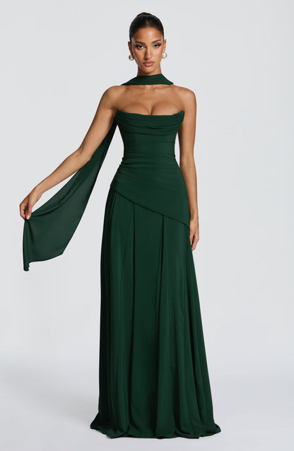 Robe Longue Patricia - Vert Émeraude