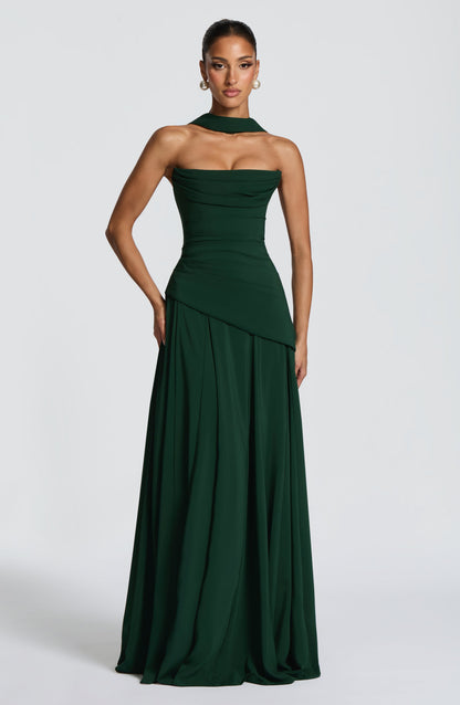 Robe Longue Patricia - Vert Émeraude