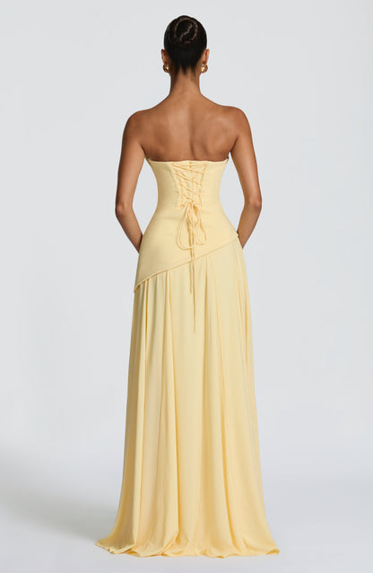 Robe Longue Patricia - Jaune Citron