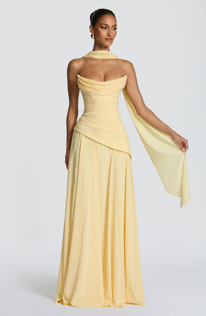 Robe Longue Patricia - Jaune Citron