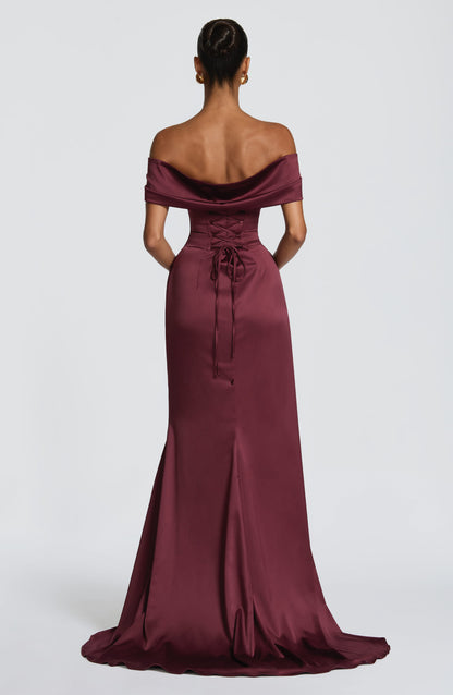 Robe Longue Longue - Cerise laquée