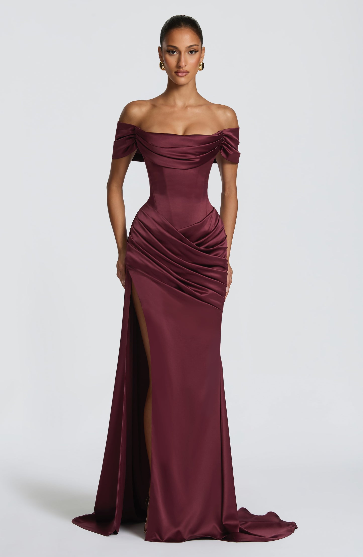 Robe Longue Longue - Cerise laquée