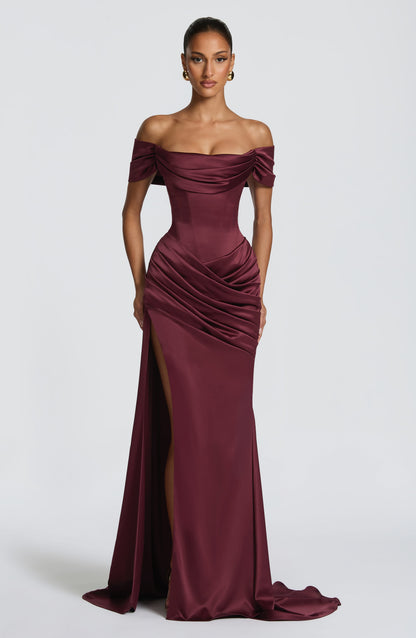 Robe Longue Longue - Cerise laquée