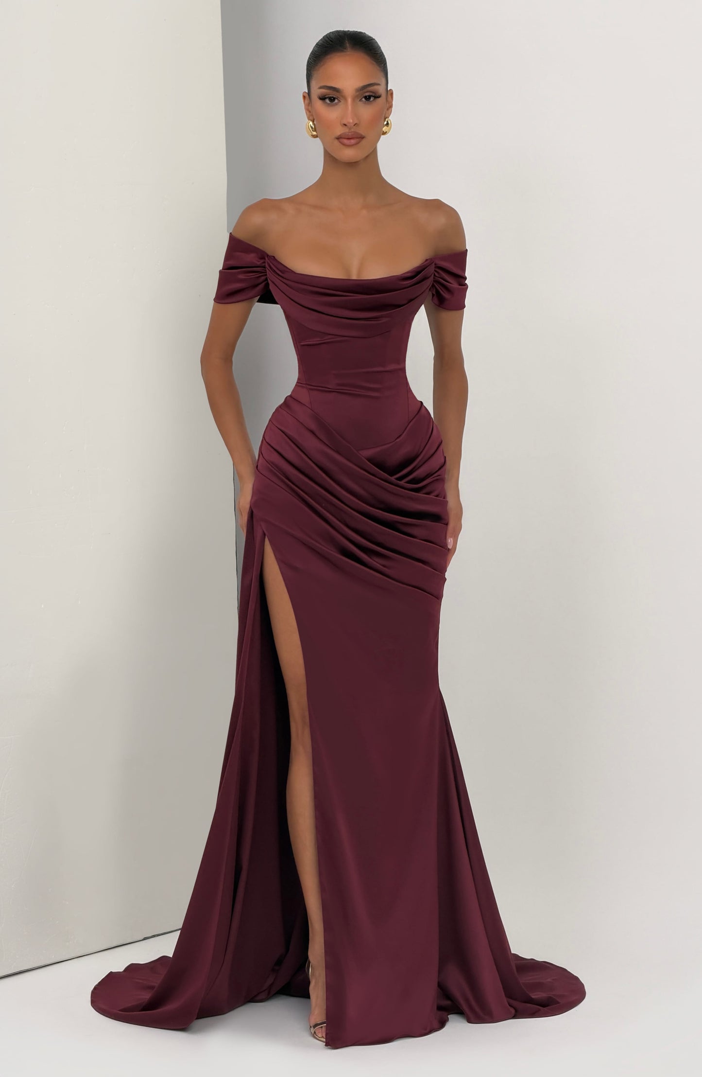 Robe Longue Longue - Cerise laquée