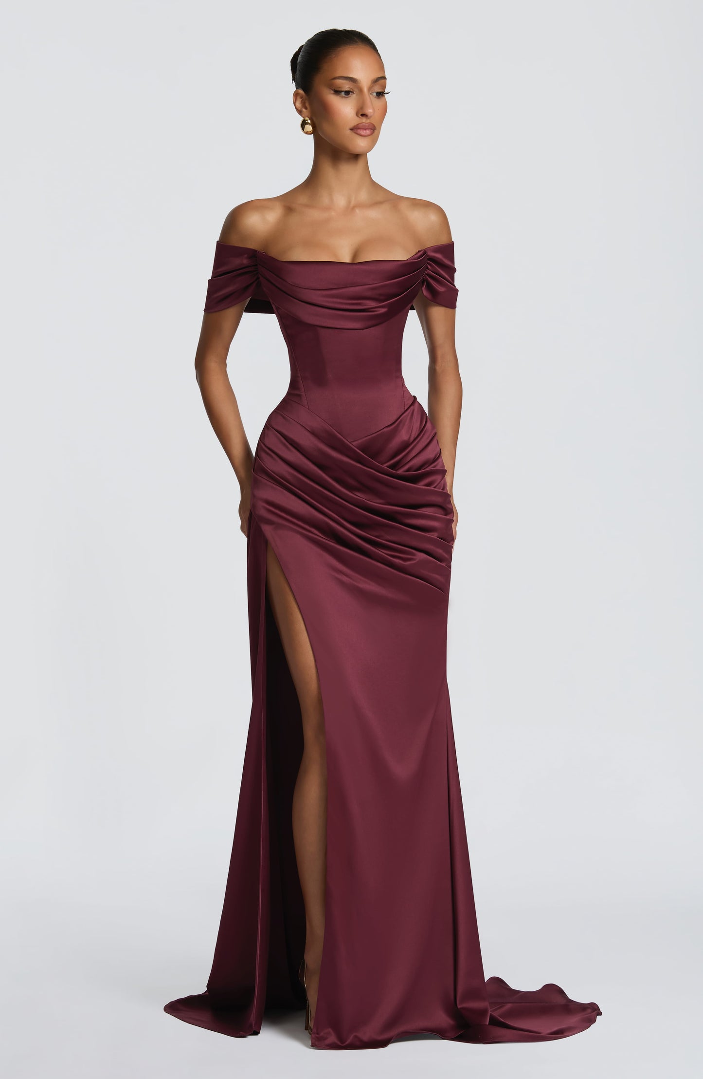 Robe Longue Longue - Cerise laquée