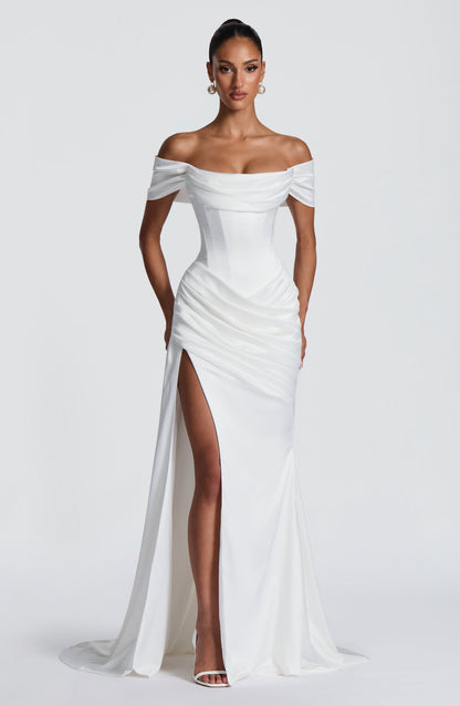 Robe Longue Riona - Ivoire
