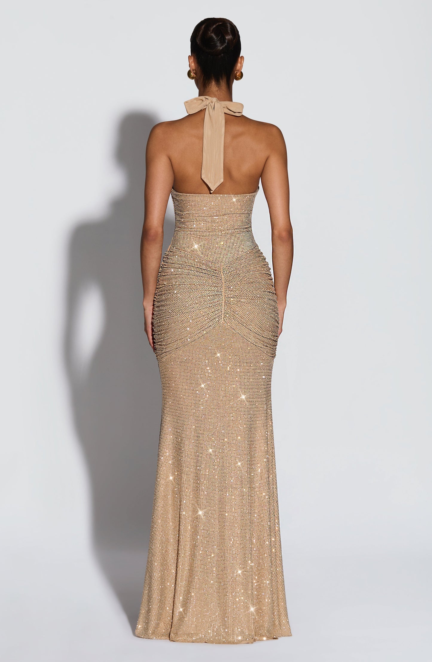 Robe Longue Rosetta - Doré Scintillant