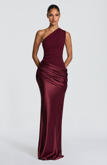 Robe Longue Sadona - Cerise laquée