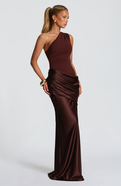 Robe Longue Sadona - Brun Prune