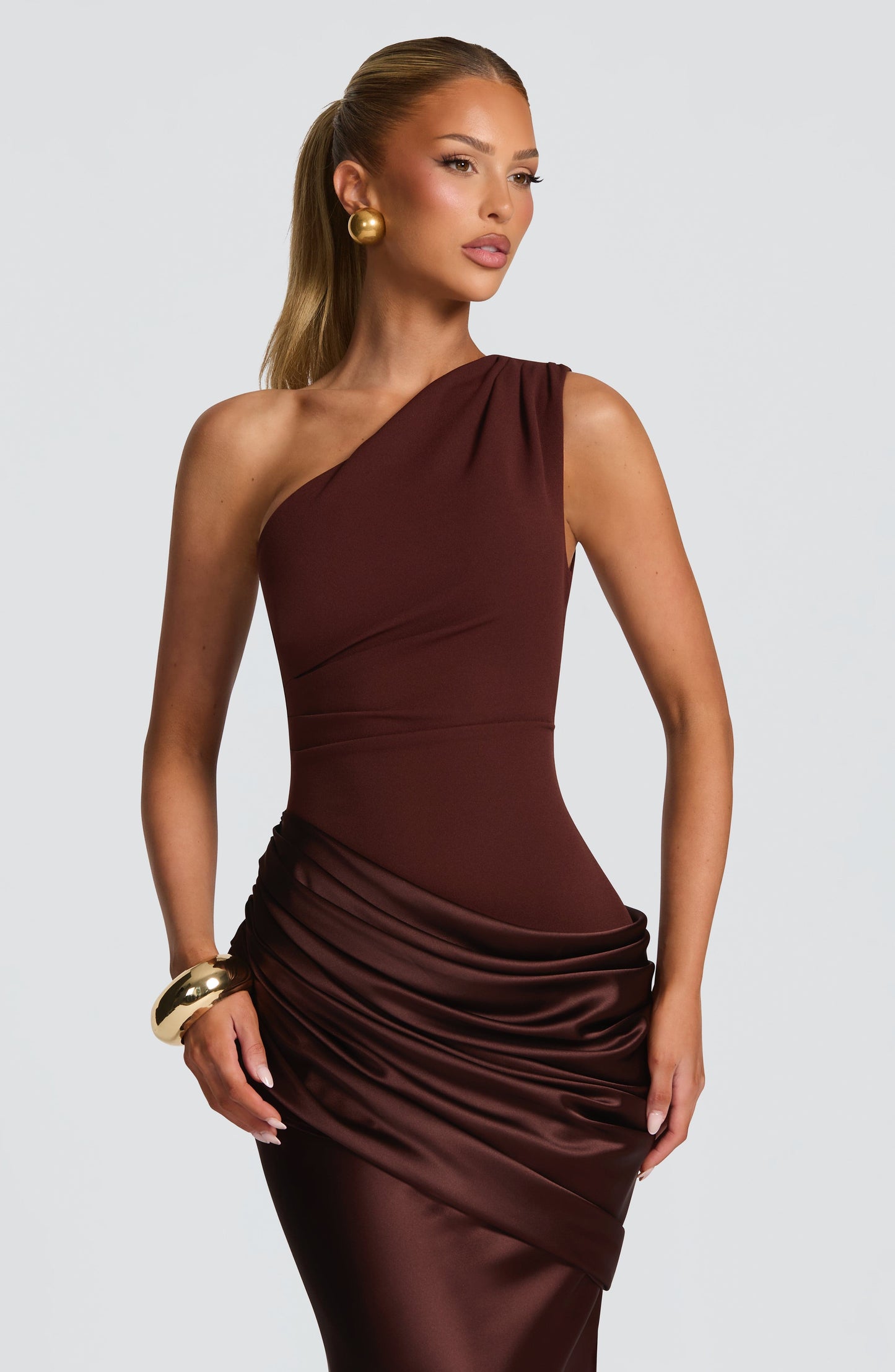 Robe Longue Sadona - Brun Prune