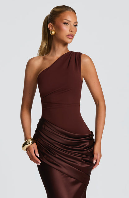 Robe Longue Sadona - Brun Prune