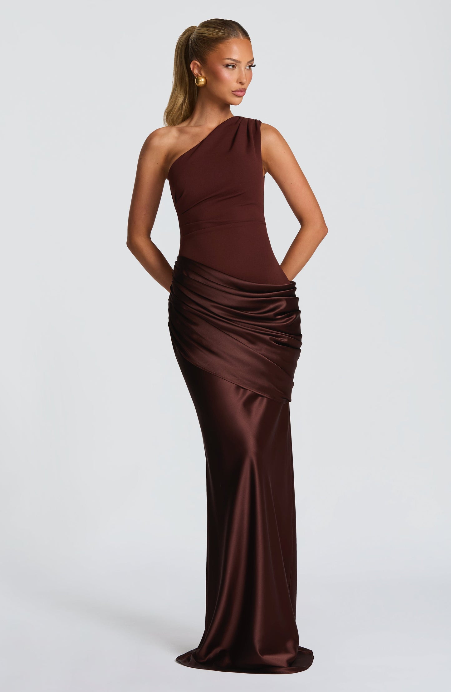 Robe Longue Sadona - Brun Prune