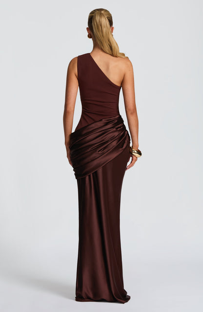 Robe Longue Sadona - Brun Prune