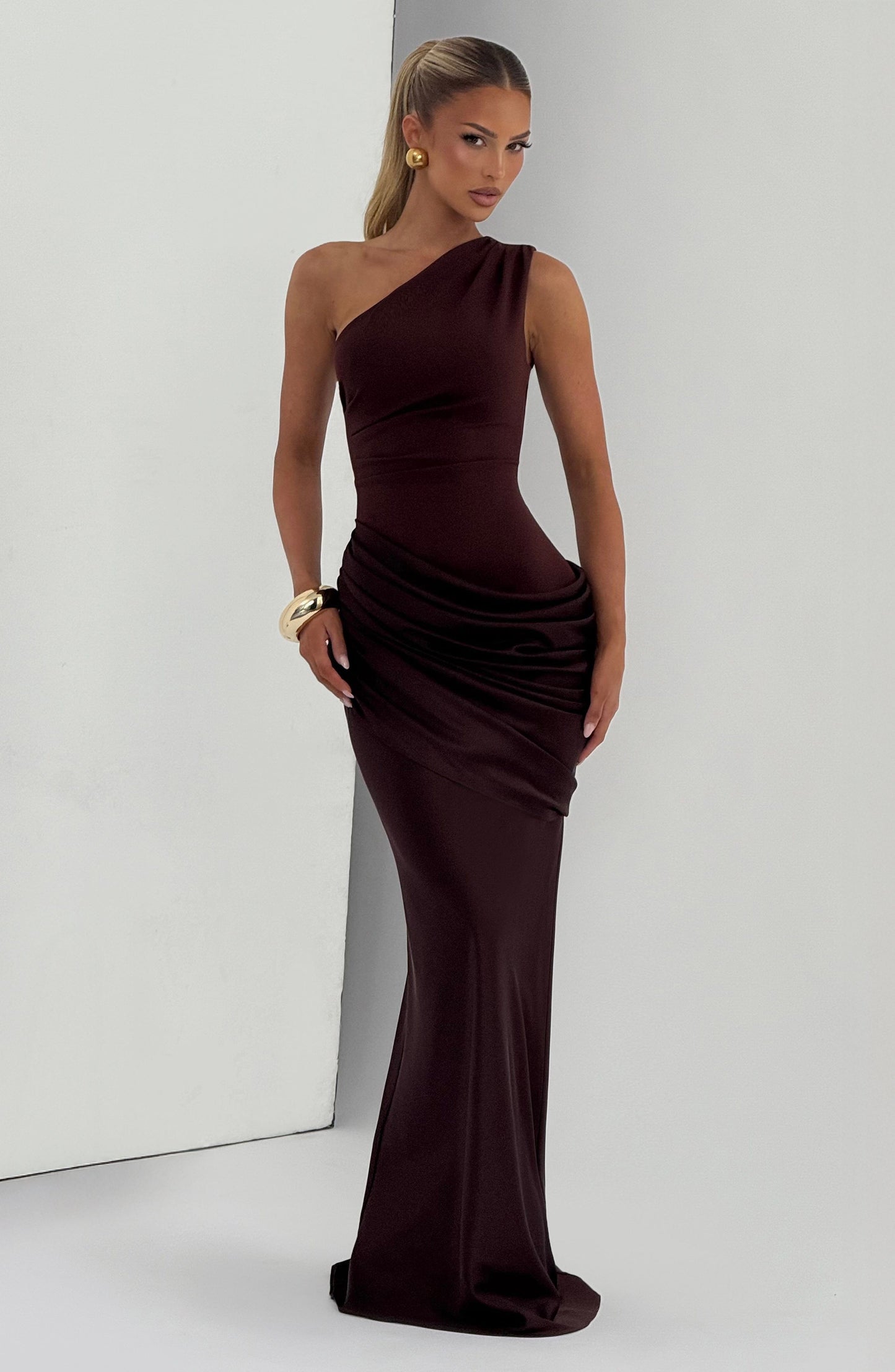 Robe Longue Sadona - Brun Prune