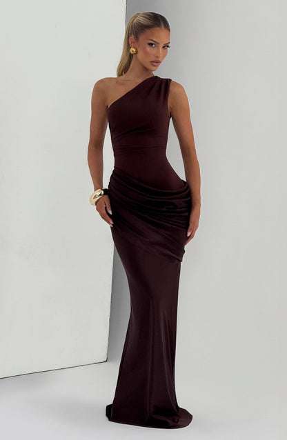 Robe Longue Sadona - Brun Prune