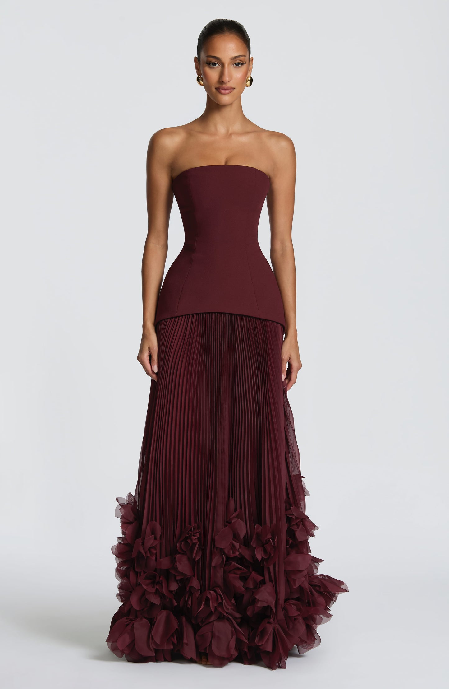 Robe Longue Longue - Cerise laquée