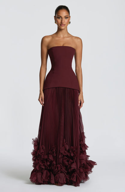 Robe Longue Longue - Cerise laquée