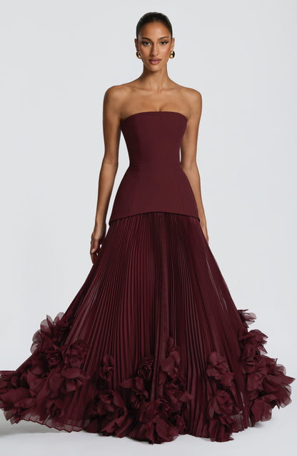 Robe Longue Longue - Cerise laquée