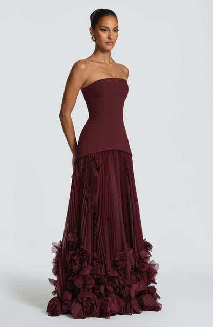 Robe Longue Longue - Cerise laquée