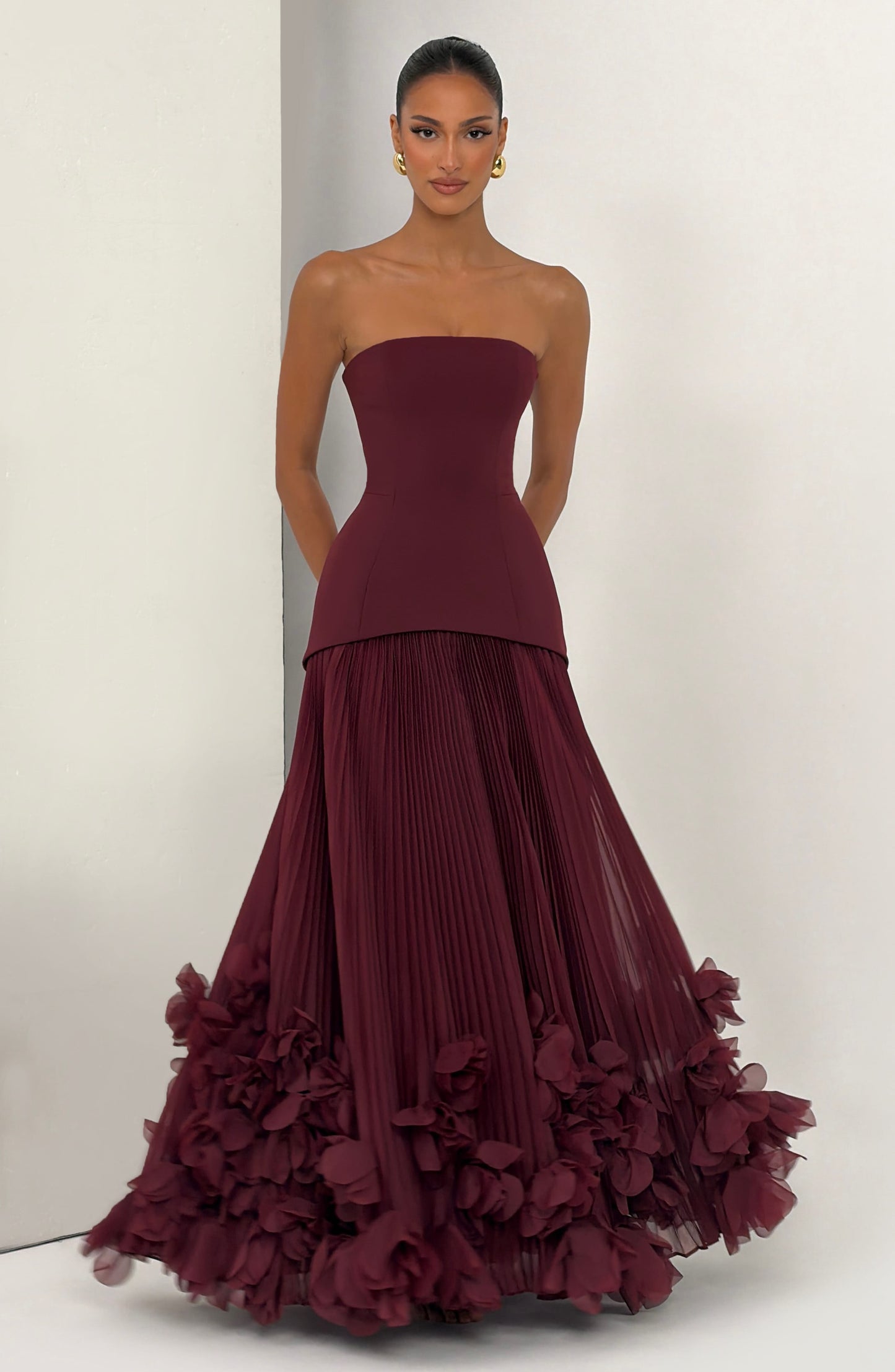 Robe Longue Longue - Cerise laquée