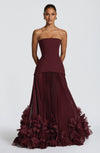 Robe Longue Longue - Cerise laquée