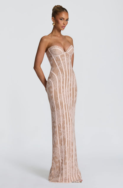 Robe Longue Sian - Rose blush