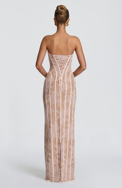 Robe Longue Sian - Rose blush