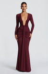 Robe Longue Longue - Cerise laquée