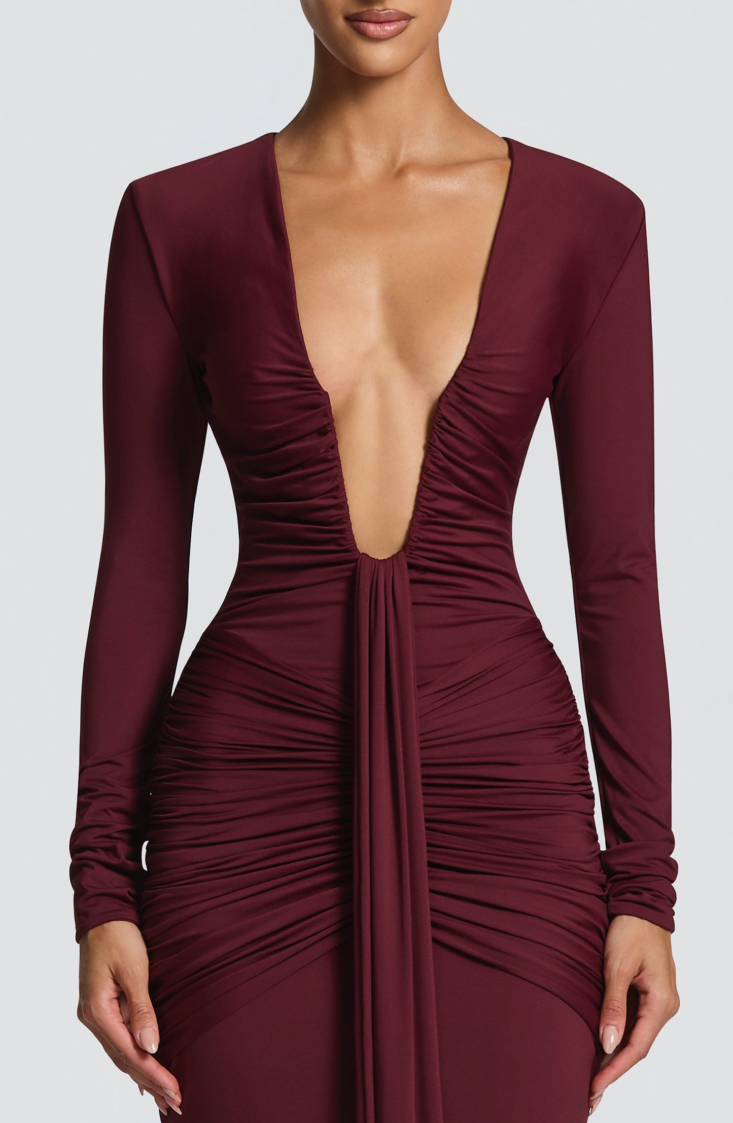 Robe Longue Longue - Cerise laquée