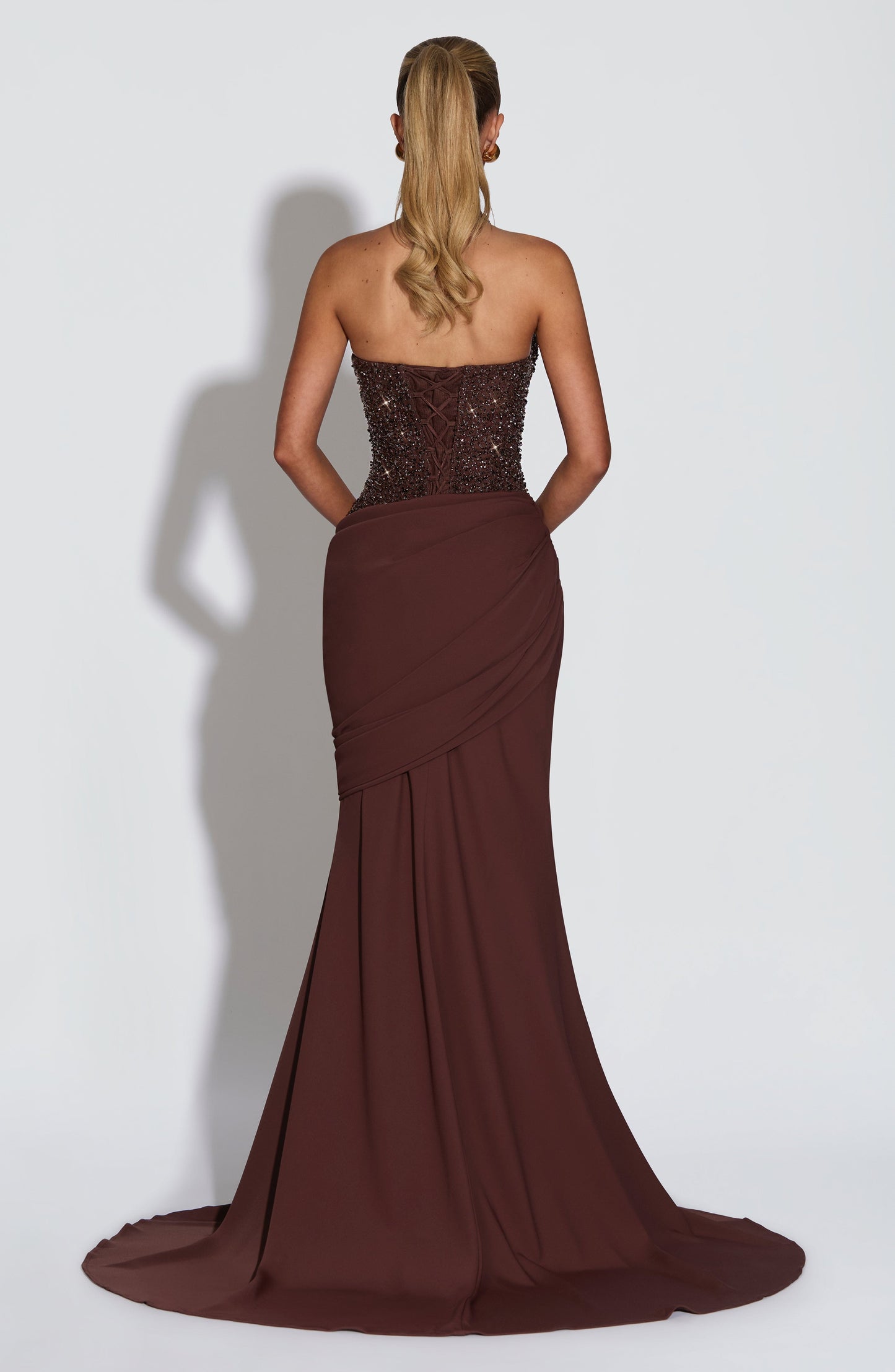 Robe Longue Taylor - Brun Prune