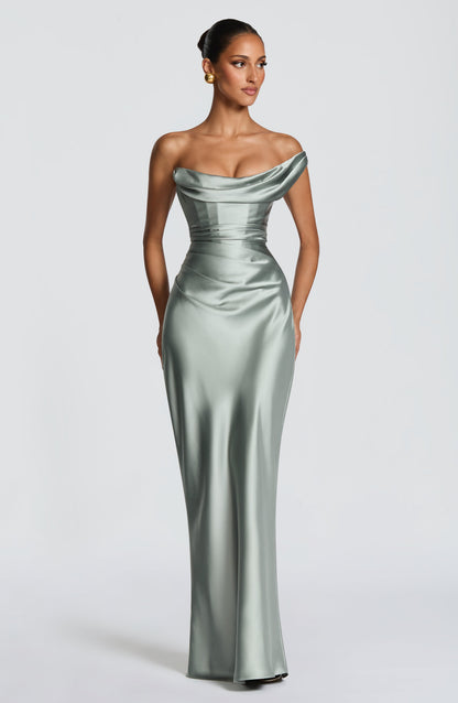 Robe Longue Thalassa - Vert Sauge