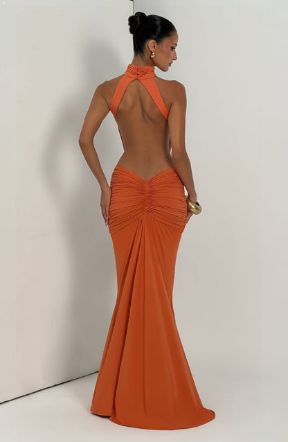 Robe Longue Thekla - Orange Brûlé