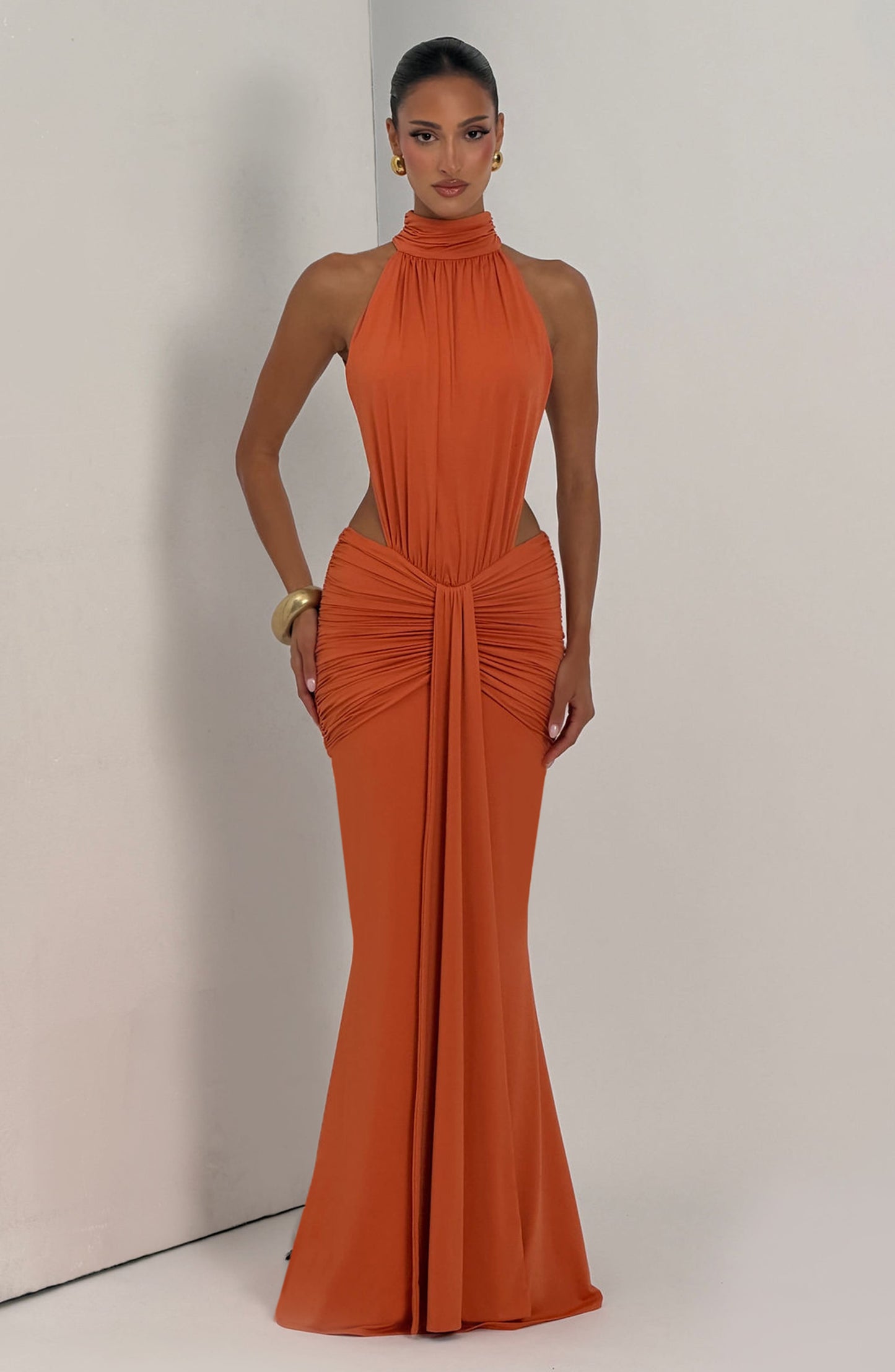 Robe Longue Thekla - Orange Brûlé