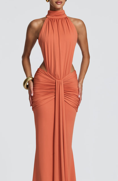 Robe Longue Thekla - Orange Brûlé