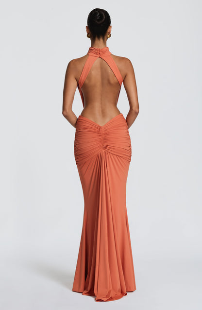 Robe Longue Thekla - Orange Brûlé