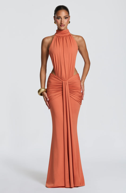 Robe Longue Thekla - Orange Brûlé