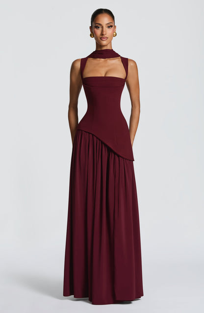 Robe Longue Longue - Cerise laquée