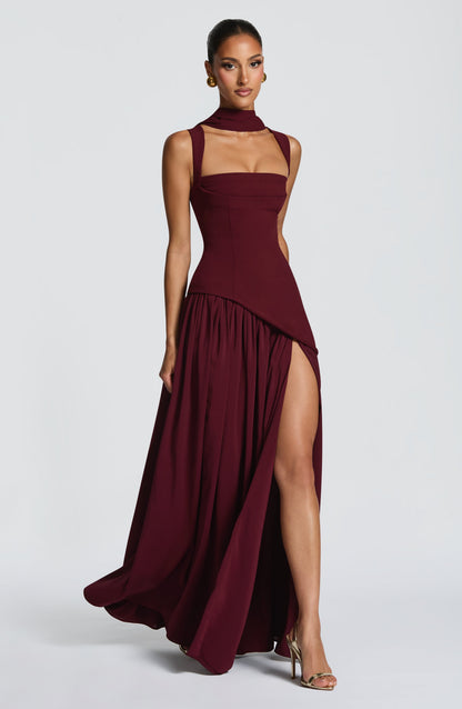 Robe Longue Longue - Cerise laquée