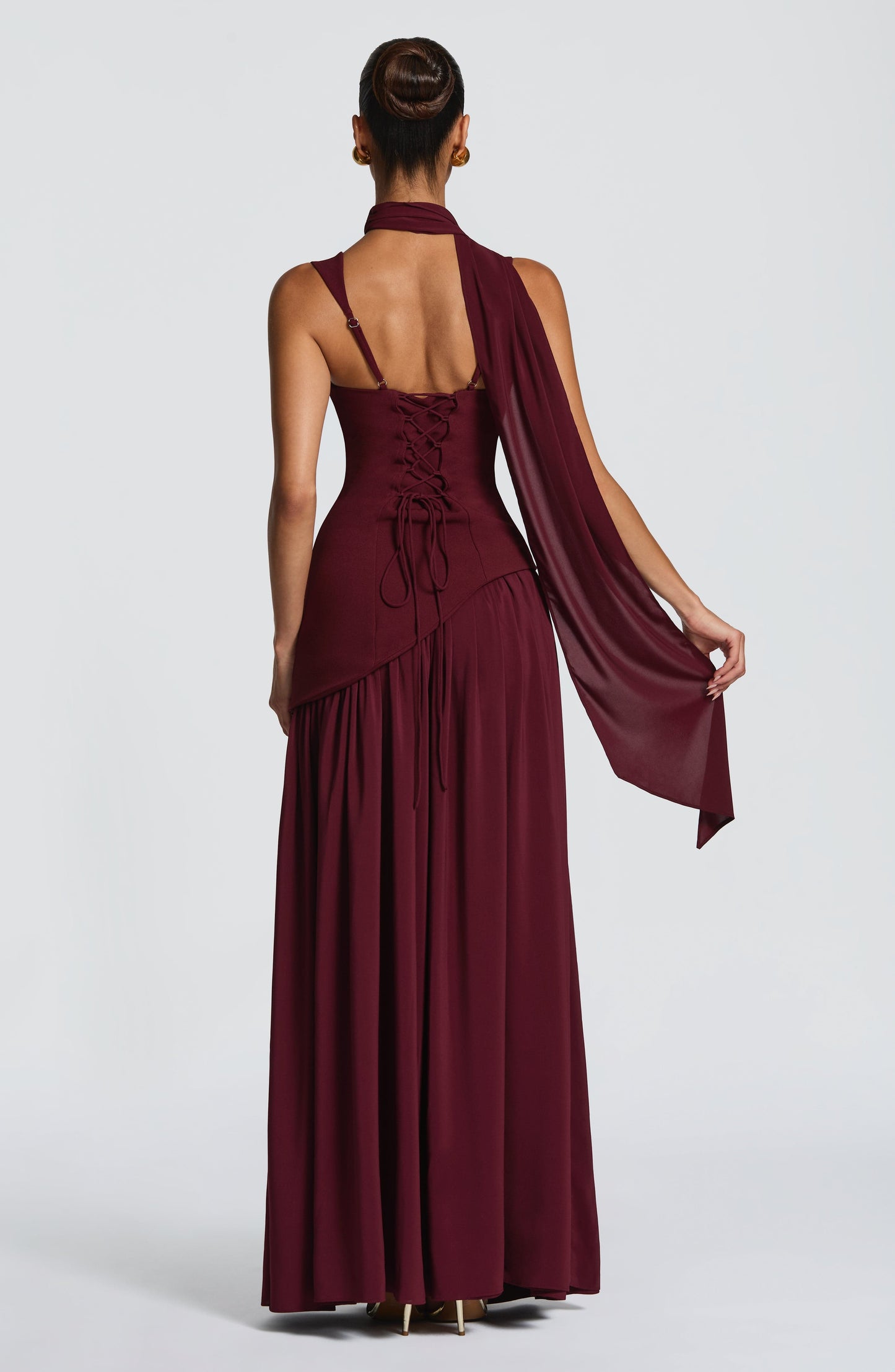 Robe Longue Longue - Cerise laquée