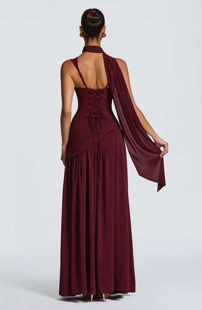 Robe Longue Longue - Cerise laquée