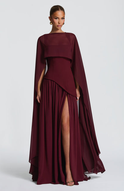 Robe Longue Longue - Cerise laquée