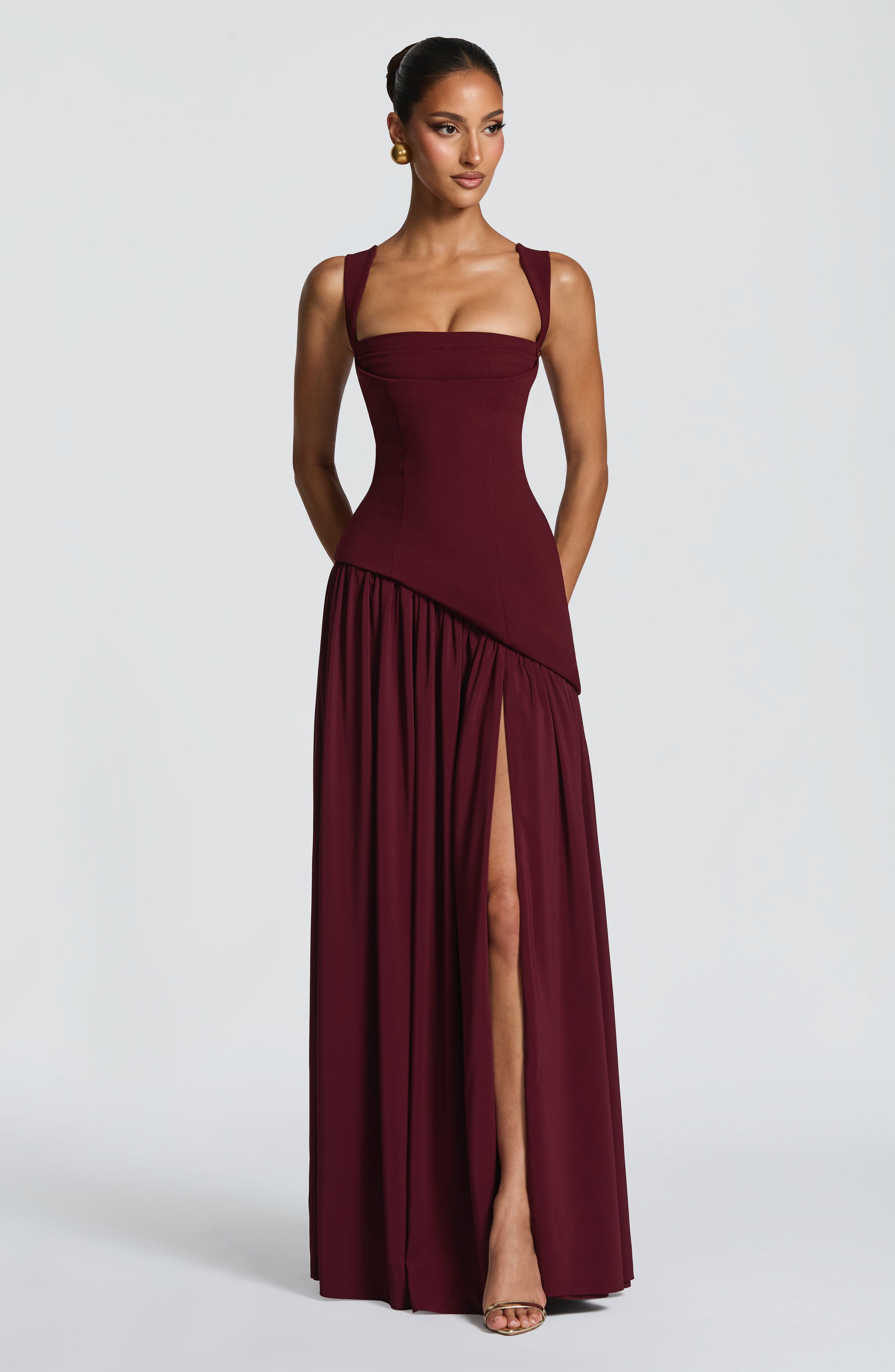 Robe Longue Longue - Cerise laquée